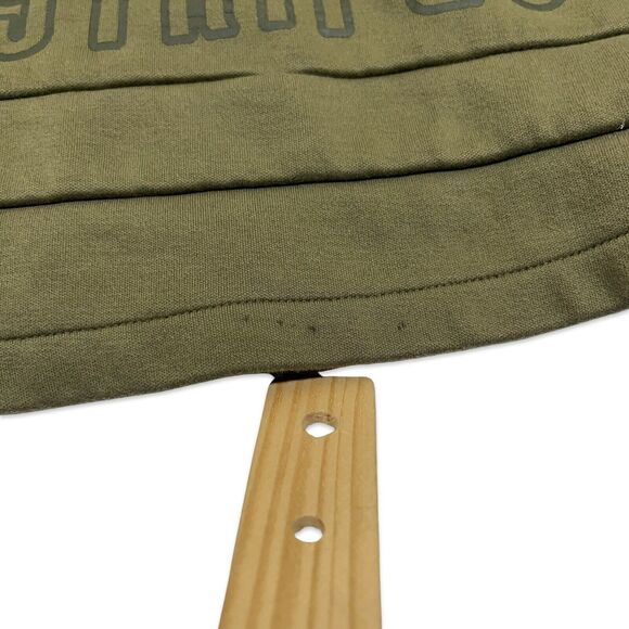 Adidas Women’s Sweatshirt Crop Crew Neck Olive Green Size Small Three Stripe - Picture 5 of 11